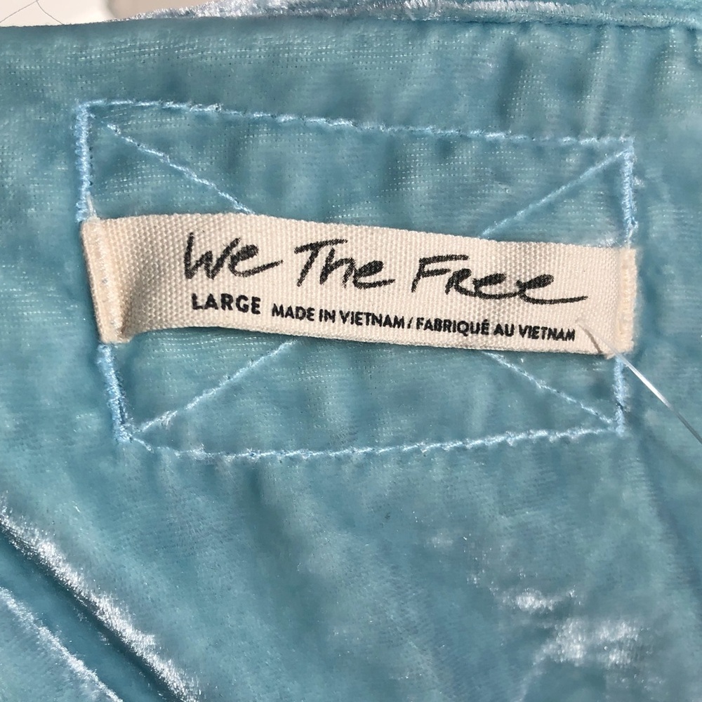 We The Free Plush Velvet Top in Light Blue - Picture 10 of 10
